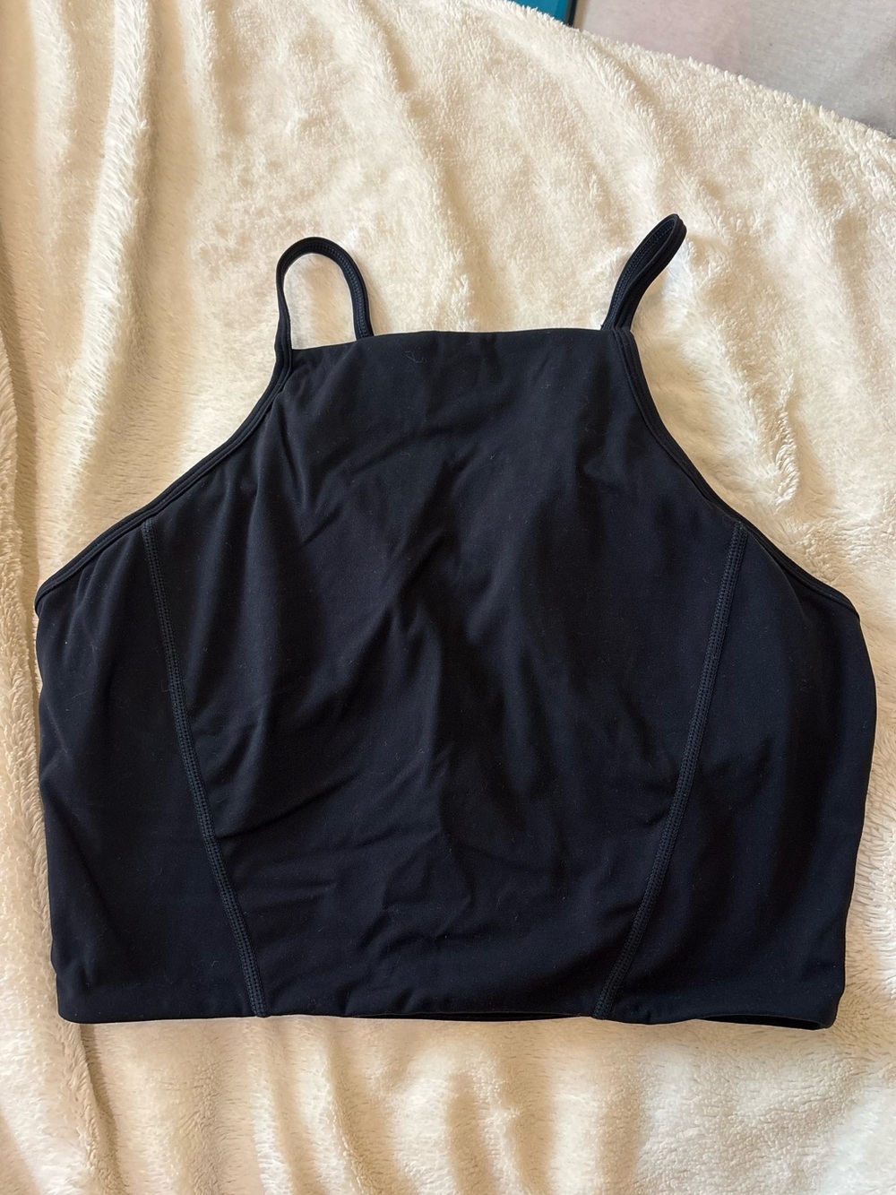 BuffBunny Black High-Neck Crop Top